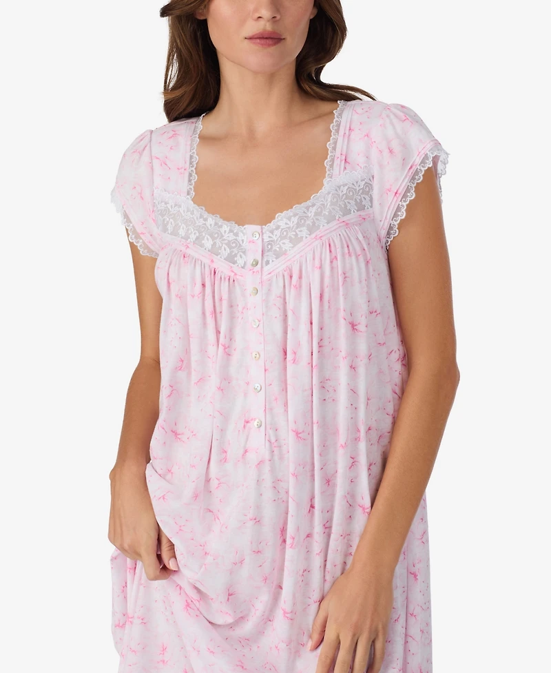 Eileen West Women's Cap Sleeve Waltz Jersey Nightgown