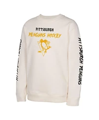 Outerstuff Big Boys and Girls Cream Pittsburgh Penguins Star Power Pullover Sweatshirt