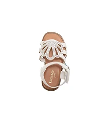 Bebe Little Girls Girl's Fashion Sandals – Dressy Shoes with rs Logo and Hanging Charms