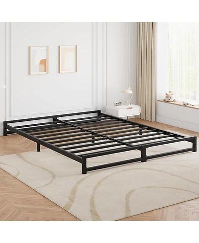 gaomon 6 Inch Size Metal Platform Bed Frame with Steel Slat Support, Mattress Foundation and No Box Spring Needed
