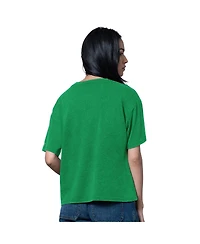 Starter Women's Heather Kelly Green Dallas Stars Oversized Hall of Fame T-Shirt