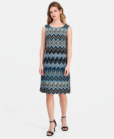 Connected Women's Round-Neck Sleeveless Sheath Dress