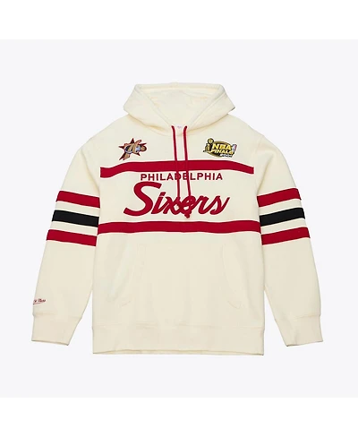 Mitchell & Ness Men's Cream Philadelphia 76ers Hardwood Classics 76 Originals Collection Head Coach Hoodie