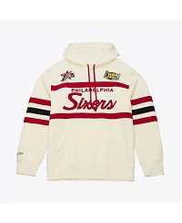 Mitchell & Ness Men's Cream Philadelphia 76ers Hardwood Classics 76 Originals Collection Head Coach Hoodie