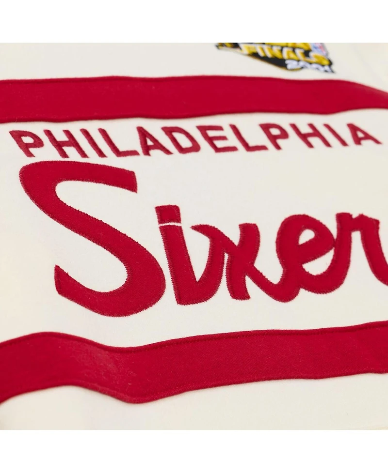 Mitchell & Ness Men's Cream Philadelphia 76ers Hardwood Classics 76 Originals Collection Head Coach Hoodie