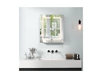 Slickblue Bathroom Mirror Medicine Cabinet with Lights and 2 Doors