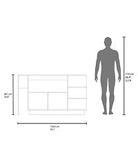 Fm Furniture Urie Kitchen Island with Storage Cabinet and Wine Glass Holder, Wenge