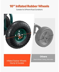 Sugift Rolling Garden Scooter with Swivel Seat & Multi-compartment Tool Storage