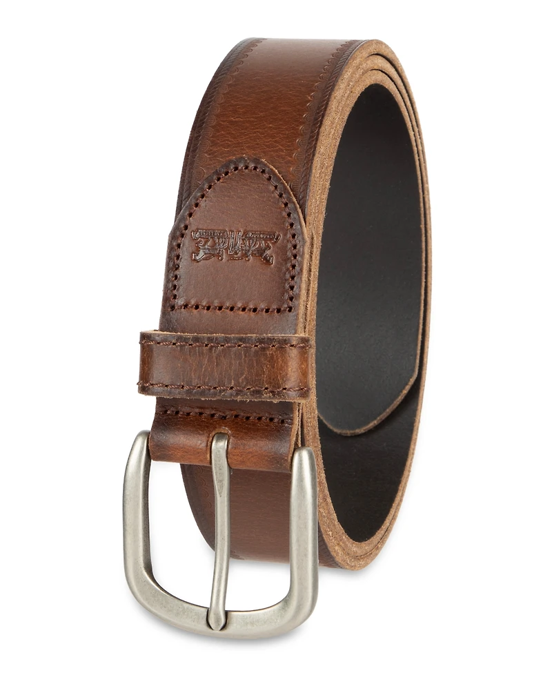 Levi's Men's Western Edge Embossed Casual Leather Belt