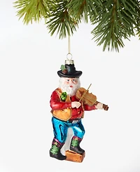Holiday Lane Texas Glass Cowboy Santa Ornament, Macy's Exclusive