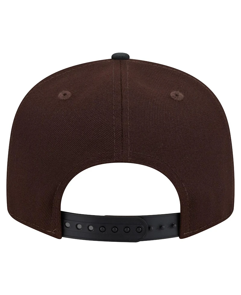 New Era Men's Dark Brown Los Angeles Chargers Burnt Wood Camo 9FIFTY Snapback Hat