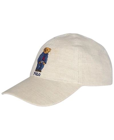 Polo Ralph Lauren Men's Classic Linen Bear Baseball Cap