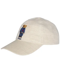 Polo Ralph Lauren Men's Classic Linen Bear Baseball Cap