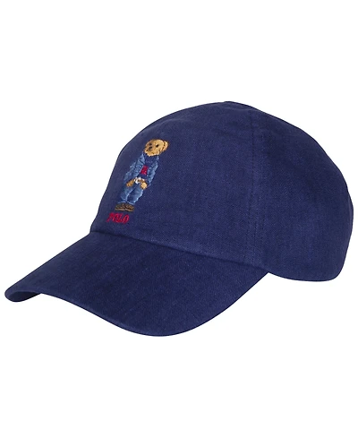 Polo Ralph Lauren Men's Classic Linen Bear Baseball Cap