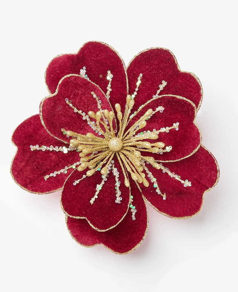 Holiday Lane Berry Tones Red Floral Pick Ornament, Macy's Exclusive