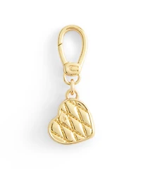 Coach Gold Collectible Signature Quilted Heart Jewelry Charm