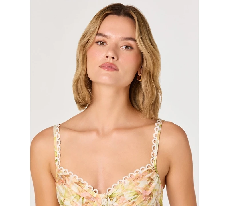 Astr the Label Women's Bustier Sweetheart Neck Fit & Flare Mini Dress