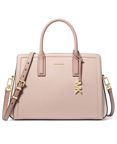 Michael Kors Laila Medium Color-Block Leather Satchel Handbag