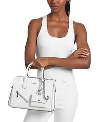 Michael Kors Laila Small Center Zip Satchel Bag