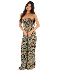 Hurley Women's Miami Garden Smocked Cropped Swim Top