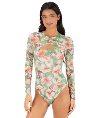 Hurley Women's Gingko Cloud Max Cross Yoke Moderate One-Piece Surf Suit