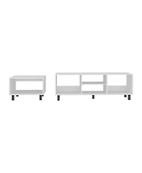 Fm Furniture Eclipse Duo Rack and Coffee Table with Open Shelves