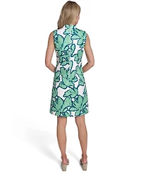 Calvin Klein Women's Sleeveless Mock Neck Dress