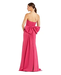 Mac Duggal Women's Crepe Strapless Gown With Oversized Bow