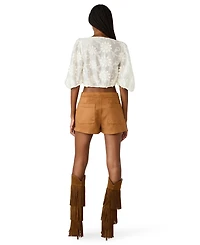 Steve Madden Women's Sienna V-Neck Cropped Top