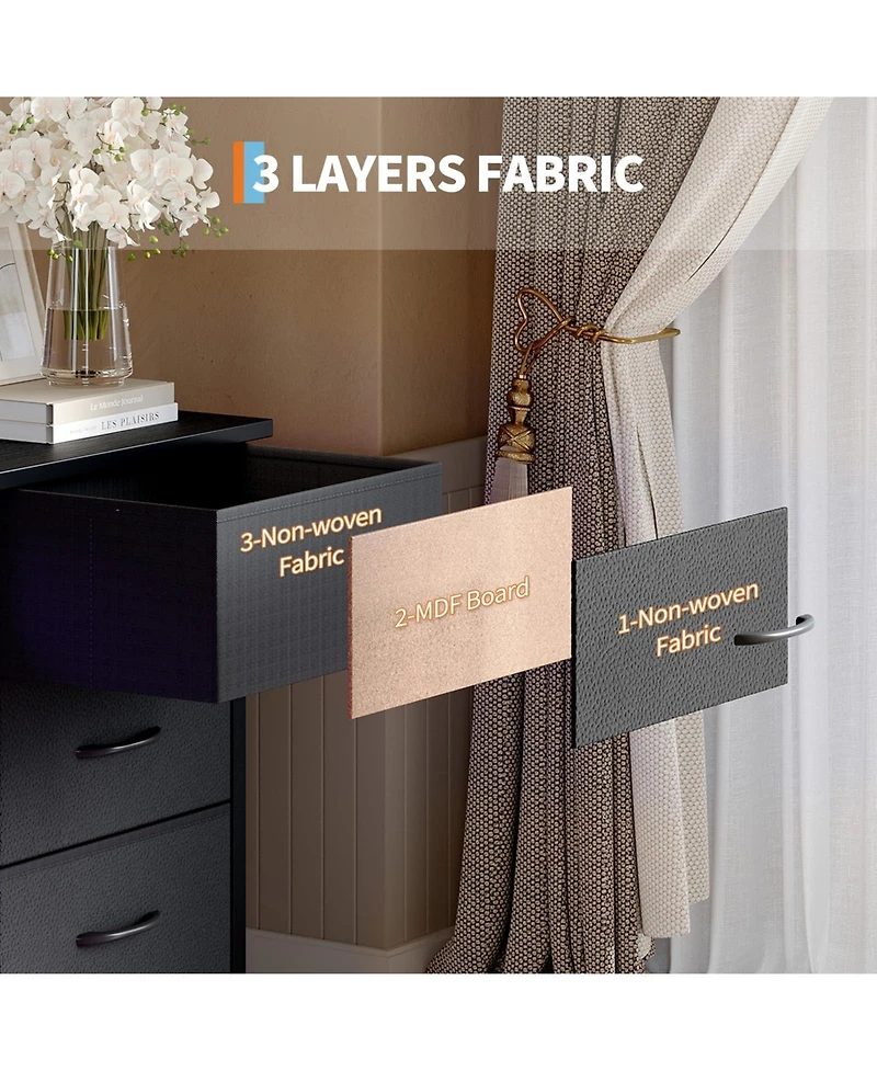 gaomon 63 Inch Tv Stand Dresser with 10 Drawers, Long Entertainment Center for TVs Up to 75 Inch