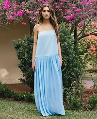 French Connection Women's Marina Silky Square Neck Maxi Dress