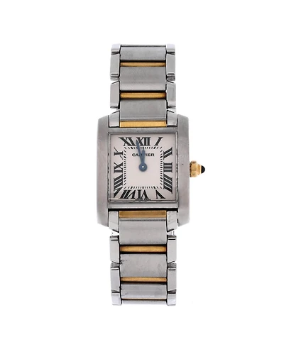 Pre-Owned Cartier Tank Francaise Quartz Watch in Stainless Steel and Gold 20mm