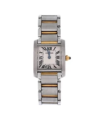 Pre-Owned Cartier Tank Francaise Quartz Watch in Stainless Steel and Gold 20mm