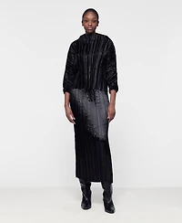 Leem Women's Fitted Plisse Skirt