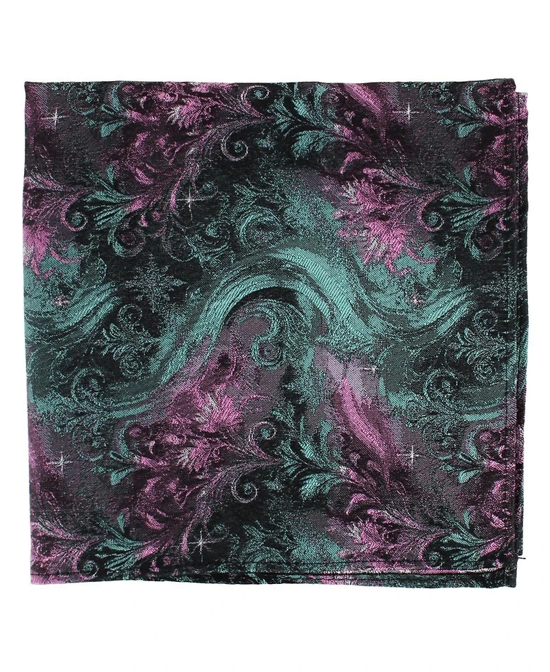 Trafalgar Men's Arcane Storm Silk Tie & Pocket Square Bundle