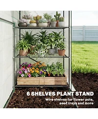 house for Outdoors, 6 Shelves with Pe Cover,