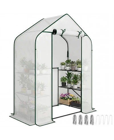 house for Outdoors, 6 Shelves with Pe Cover,