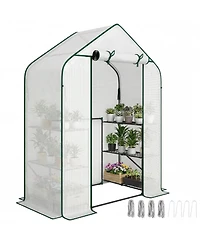 house for Outdoors, 6 Shelves with Pe Cover,