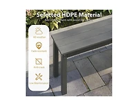 Slickblue 55 Inch Hdpe Outdoor Bench for Patio and Garden