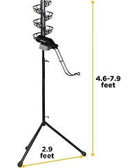 Furlihong Automatic Baseball Pitching Machine Feeder and Soft Toss Trainer 2 in 1 System w/ Height Adjustable Base and Extendable Ball Stacker