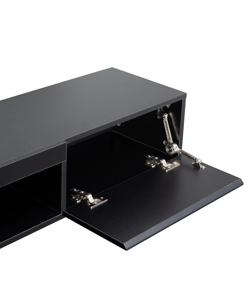 gaomon Floating Tv Stand, Wall Mounted Entertainment Center for Televisions up to 65", Led Tv Stand with 2 Storage Cabinets
