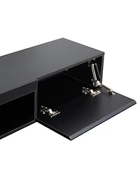 gaomon Floating Tv Stand, Wall Mounted Entertainment Center for Televisions up to 65", Led Tv Stand with 2 Storage Cabinets