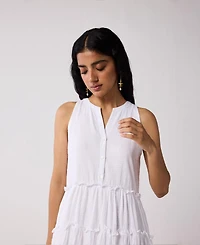 Reistor Women's Embroidered Sleeveless Maxi Dress