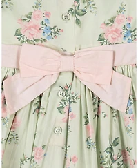 Hope & Henry Little Girls Organic Sleeveless Sateen Party Dress