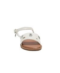 Bebe Little Girls Fashion Sandals – Dressy Shoes with Decorative Metal Charms