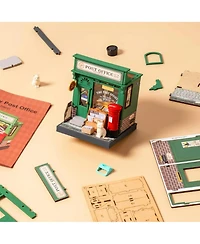 Robotime Dollhouses, Diy Miniature Dollhouse with Post Office Theme, Bookshelf Decoration Birthday Gifts for Adult Kids
