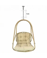 Clihome Wicker Rattan Swing Egg Chair without Stand