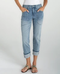 Liverpool Los Angeles Petite Marley Cropped Girlfriend Cuffed Jeans