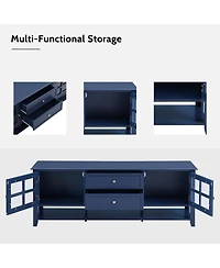 gaomon Modern Tv Stand for Tv Up to 60 Inch Media Console Tv Cabinet Entertainment Center with Storage Cabinets Drawers