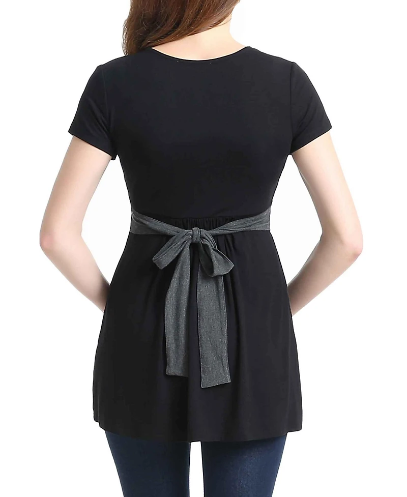 kimi + kai Maternity Nursing Colorblock Tunic Top